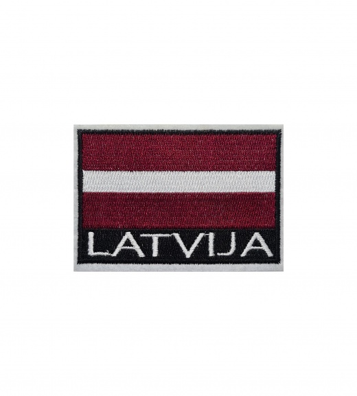 Latvija karogs melns