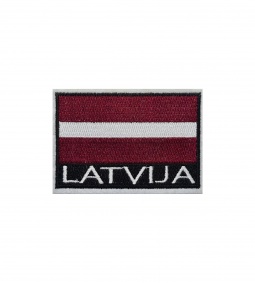 Latvija karogs melns